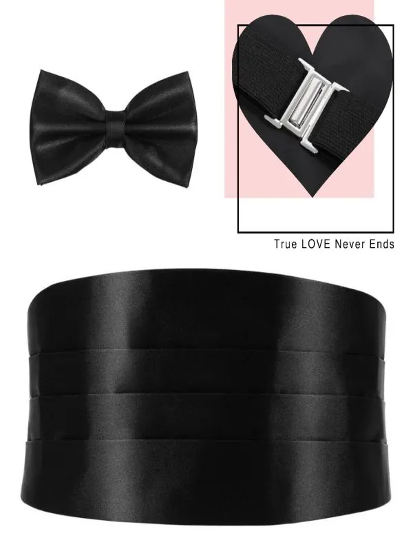 CUMMERBUND BOWTIE SET FOR GROOM SUIT